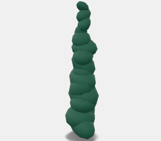 Low Poly Cypress Tree 3D Model - Stylized Nature preview