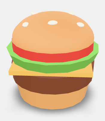 Low Poly Burger 3D Model preview