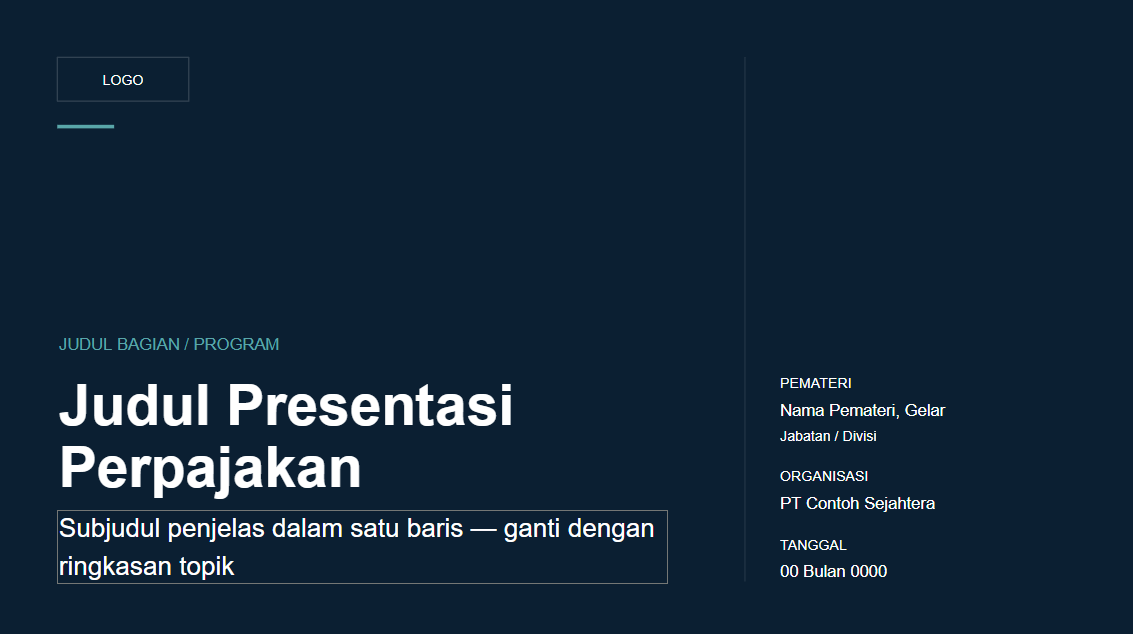 Template Presentasi Perpajakan preview