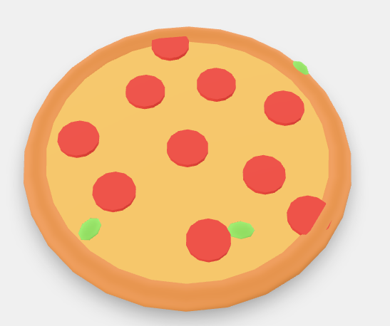 Low Poly Pizza Slice 3D Model preview