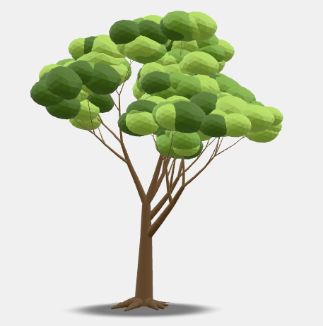 Low Poly Tree 3D Model - Stylized Green Foliage preview
