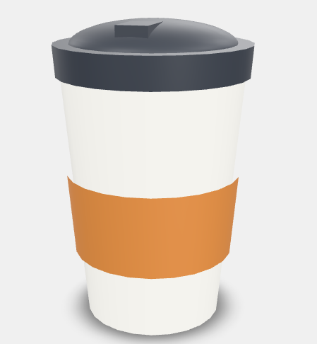 Low Poly Coffee Cup 3D Model preview