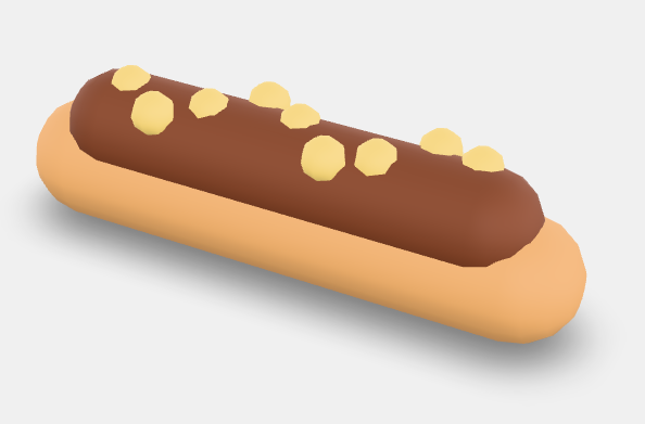 Low Poly Hot Dog 3D Model preview