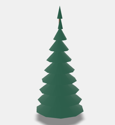 Low Poly Pine Tree 3D Model preview