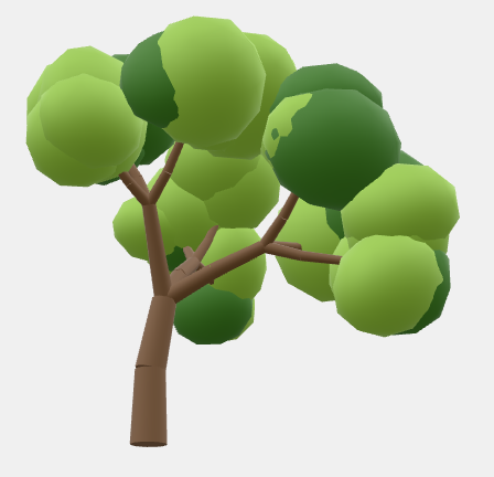 Low Poly Oak Tree 3D Model preview