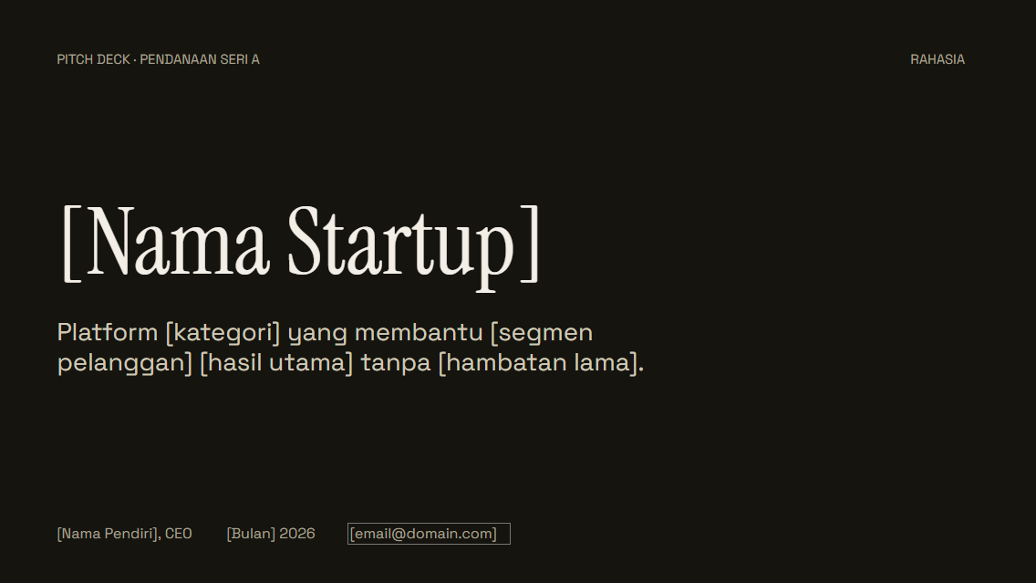Template Pitch Deck Pendanaan Seri A preview