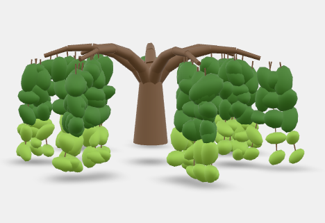 Low Poly Weeping Willow Tree 3D Model preview