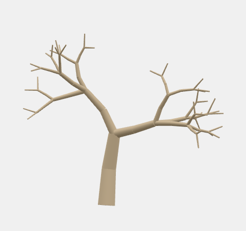 Low Poly Dead Tree 3D Model - Bare Tree Branches preview