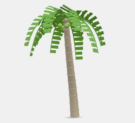 Low Poly Palm Tree 3D Model preview